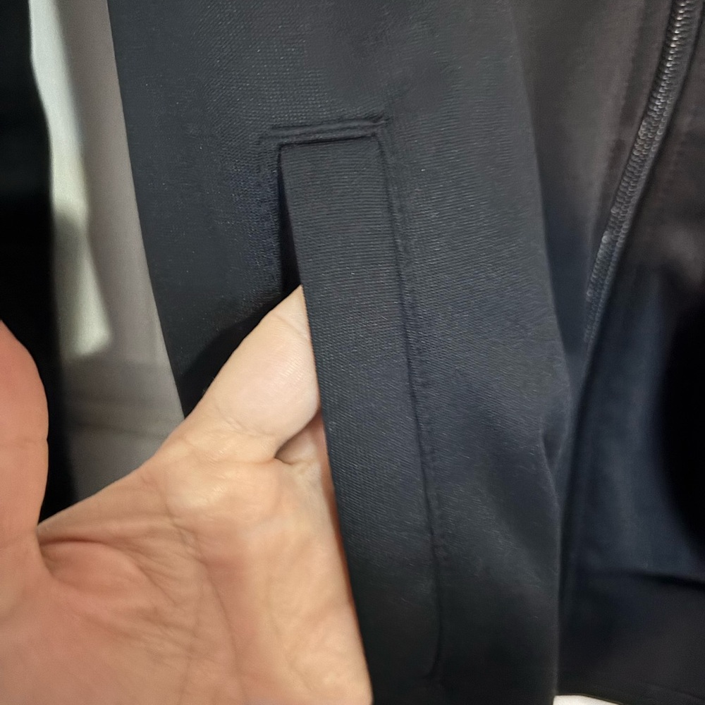 Nike Black Jacket with Teal and White Stripes - Picture 4 of 5